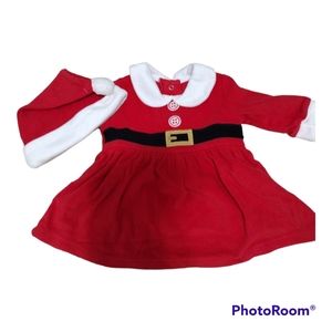 Carter's 3 month Santa dress with hat